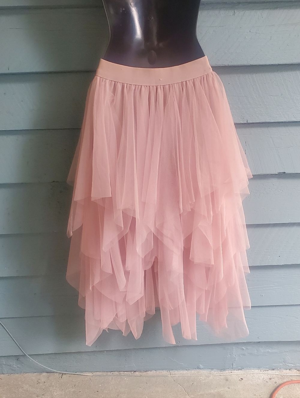 Women's Pink Layered Tulle Skirt - Picture 3 of 3
